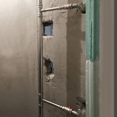 Несмещённый и незауженный байпас (стояк из нержавейки)